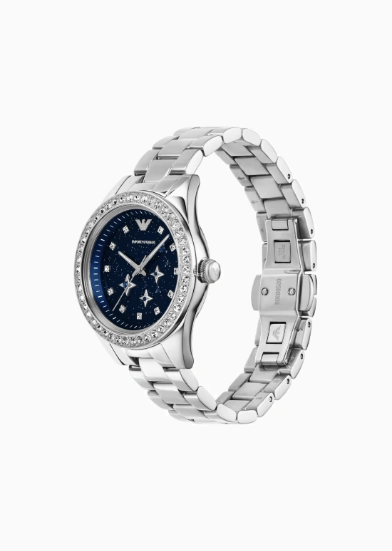 EMPORIO ARMANI,woman 36mm,36mm,Stainless Steel,Blue,Quartz,Glass,Round,AR11628 NLP NLC