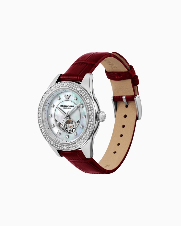 EMPORIO ARMANI,woman 36mm,36mm,Stainless Steel,White,Automatic,Round,Silver,AR60075NLPNLC