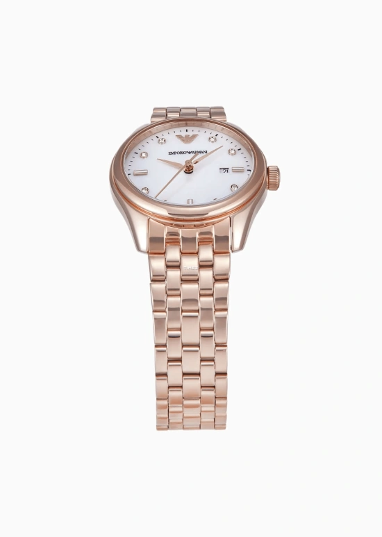 EMPORIO ARMANI,woman 32mm,32mm,Stainless Steel,White,Quartz,Day,Crystal Glass,AR11615 NLP NLC