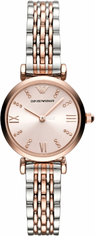 EMPORIO ARMANI,woman 28mm,28mm,Stainless Steel,Pink,Quartz,Round,Rose Gold,AR11223NLPNLC