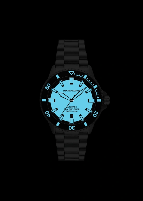 EMPORIO ARMANI,man 42mm,42mm,Stainless Steel,Beige,Automatic,Day,Sapphire,Crystal Glass,AR60083 NLP NLC
