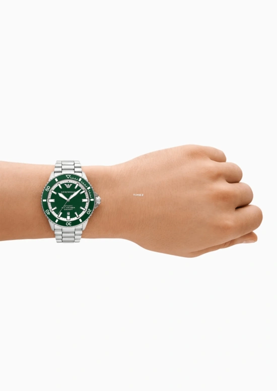 EMPORIO ARMANI,man 42mm,42mm,Stainless Steel,Green,Automatic,Day,Sapphire,Crystal Glass,AR60080 NLP NLC