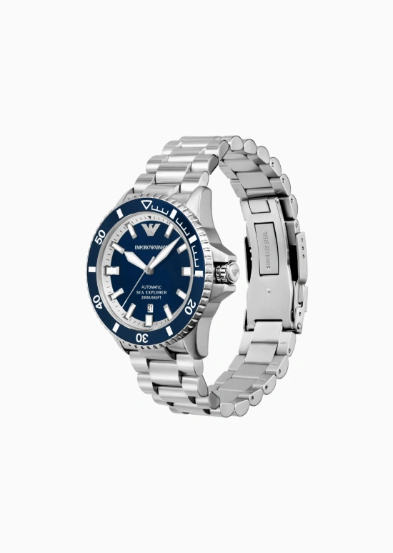 EMPORIO ARMANI,man 42.50mm,42.50mm,Stainless Steel,Blue,Automatic,Day,Sapphire,Crystal Glass,AR60079 NLP1 NLC