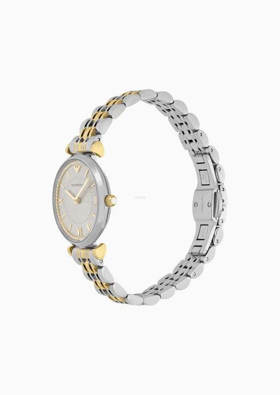 EMPORIO ARMANI,woman 32mm,32mm,Stainless Steel,Grey,Quartz,Glass,Round,AR11702NLPNLC