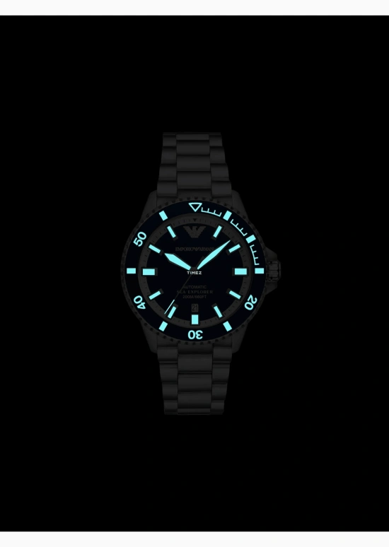EMPORIO ARMANI,man 42.50mm,42.50mm,Stainless Steel,Blue,Automatic,Day,Sapphire,Crystal Glass,AR60079 NLP1 NLC