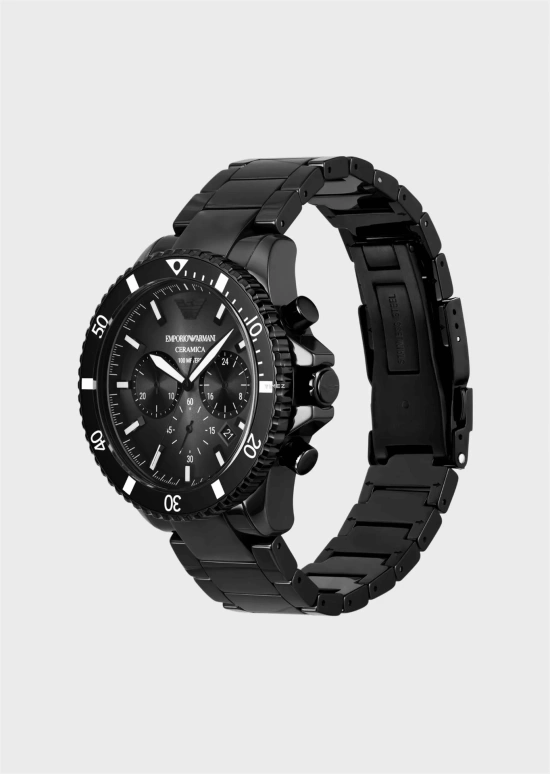 EMPORIO ARMANI,man 43.50mm,43.50mm,Ceramic,Black,Quartz,Chronograph,Day,AR70010 NLP NLC