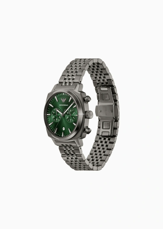 EMPORIO ARMANI,man 40mm,40mm,Stainless Steel,Green,Quartz,Chronograph,Day,AR11689NLPNLC