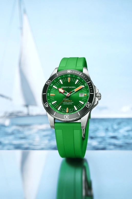 Ernest Borel,Sage 41mm,41mm,Stainless Steel,Green,Automatic,Day,Sapphire,Crystal Glass,E0739GLC,E0739GLC-MV9V