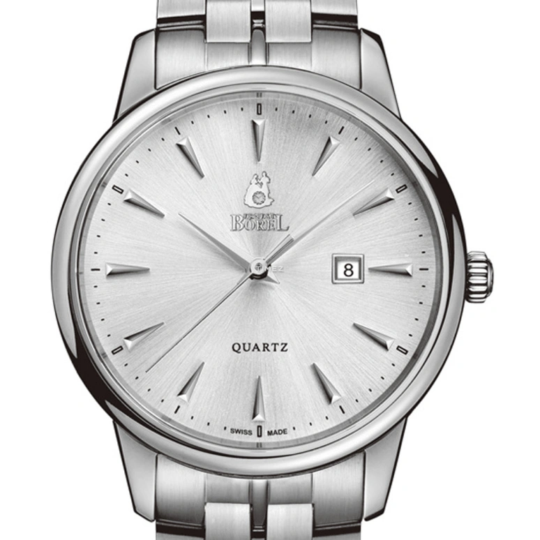 Ernest Borel,Yally 32mm,32mm,Stainless Steel,Silver,Automatic,Day,Sapphire,Crystal Glass,LS5650H,LS5650H-23121