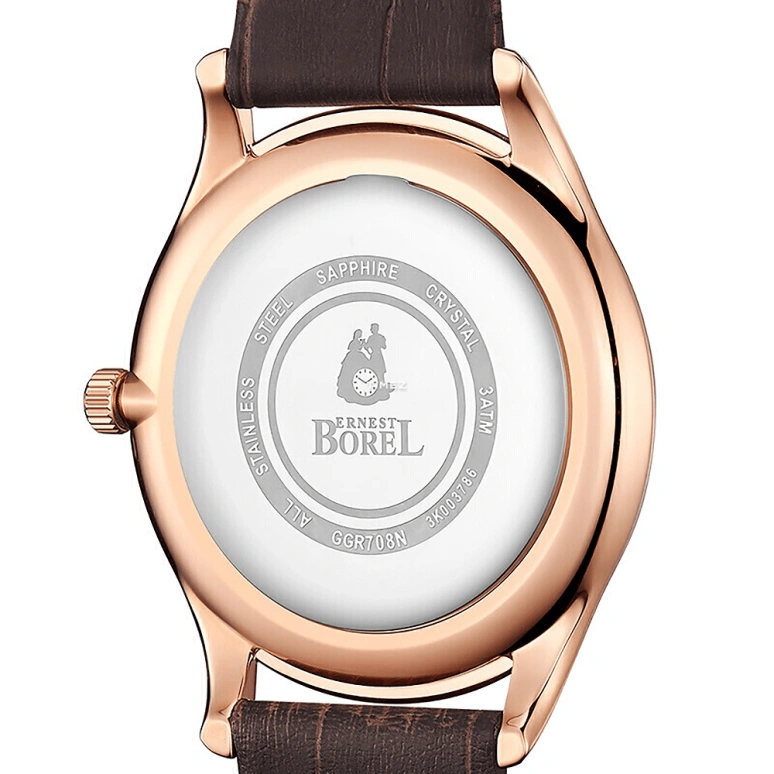Ernest Borel,Cosmic 40mm,40mm,Stainless Steel,Silver White,Quartz,Day,Sapphire,Crystal Glass,GGR708N,GGR708N-251BR