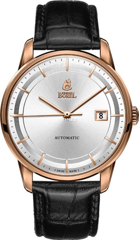 Ernest Borel,Yally 39mm,39mm,Stainless Steel,Silver,Automatic,Day,Sapphire,Crystal Glass,N0408G0C,N0408G0C-MR2L