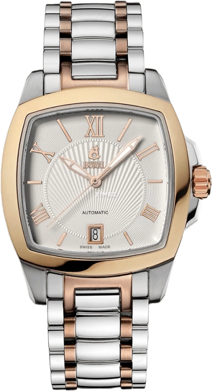 Ernest Borel,Romance 37mm,37mm,Stainless Steel,Cream,Automatic,Day,Sapphire,Crystal Glass,GBR1856S,GBR1856S-4539