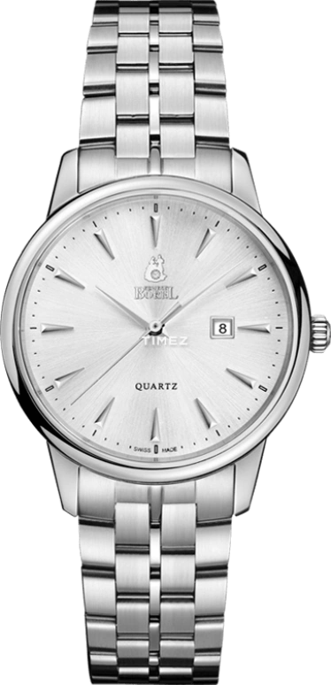 Ernest Borel,Yally 32mm,32mm,Stainless Steel,Silver,Quartz,Day,Sapphire,Crystal Glass,N0413L0A,N0413L0A-QS2S