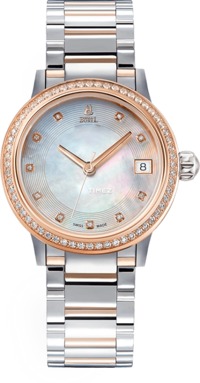 Ernest Borel,Galaxy 36mm,36mm,Stainless Steel,Silver White,Automatic,Day,Sapphire,Crystal Glass,N0113B0A,N0113B0A-MN4N
