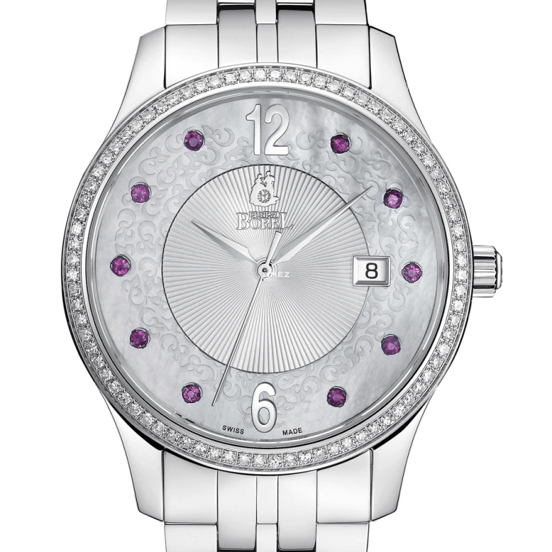 Ernest Borel,Aegean sea 38mm,38mm,Stainless Steel,Silver,Grey,Automatic,Day,42hours,GS6138,GS6138-4097