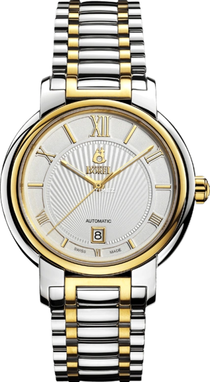 Ernest Borel,Romance 40.50mm,40.50mm,Stainless Steel,Silver,Automatic,Day,Sapphire,Crystal Glass,GB1856N,GB1856N-4631