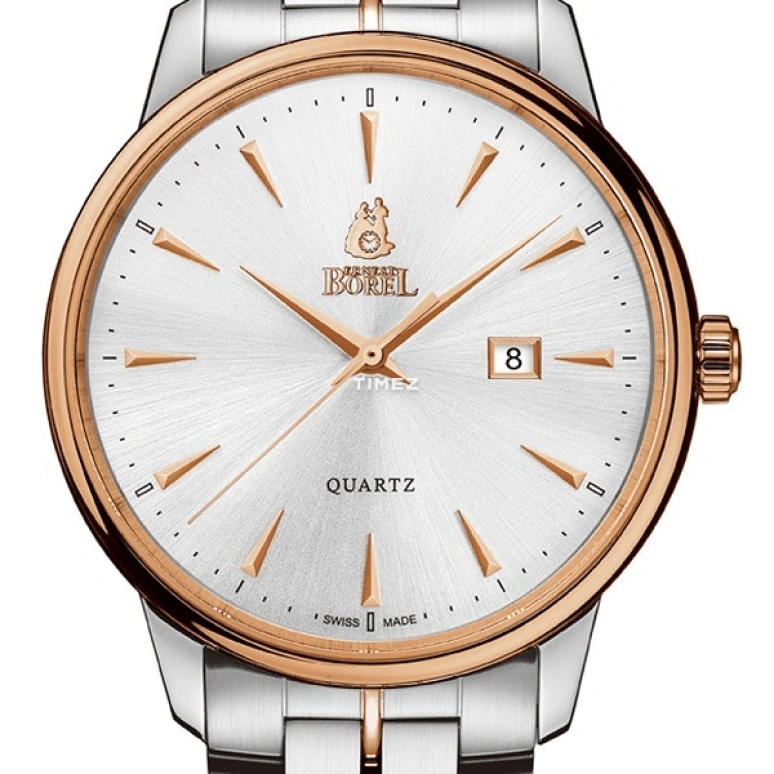 Ernest Borel,Yally 41mm,41mm,Stainless Steel,Silver,Quartz,Day,Sapphire,Crystal Glass,GBR5650H,GBR5650H-23191