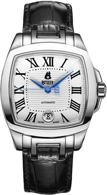 Ernest Borel,Romance 37mm,37mm,Stainless Steel,Silver,Automatic,Day,Sapphire,Crystal Glass,GS1856S,GS1856S-E251BK