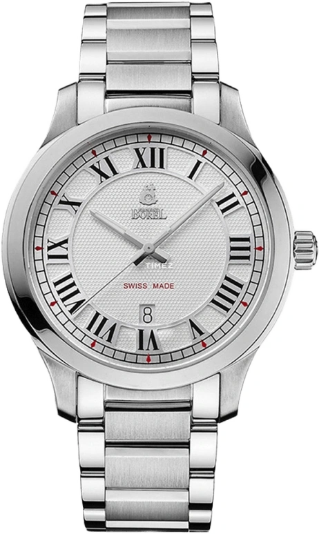 Ernest Borel,Harmonic 41mm,41mm,Stainless Steel,Silver,Quartz,Day,Sapphire,Crystal Glass,GS608,GS608-2556