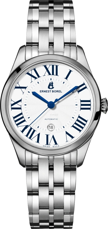 Ernest Borel,Retro 31mm,31mm,Stainless Steel,White,Automatic,Day,38hours,LS8380,LS8380-451