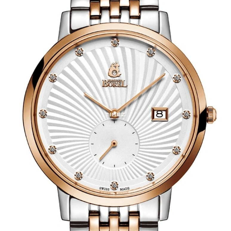 Ernest Borel,Joss 37mm,37mm,Stainless Steel,Silver White,Quartz,Day,Sapphire,Crystal Glass,GBR809L,GBR809L-4599