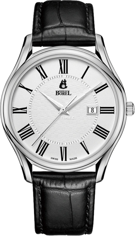 Ernest Borel,Cosmic 40mm,40mm,Stainless Steel,Silver White,Quartz,Day,Sapphire,Crystal Glass,GS708N,GS708N-255BK
