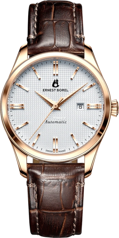 Ernest Borel,Retro 31mm,31mm,Stainless Steel,Silver White,Automatic,Day,38hours,E0405L0B,E0405L0B-MR2L