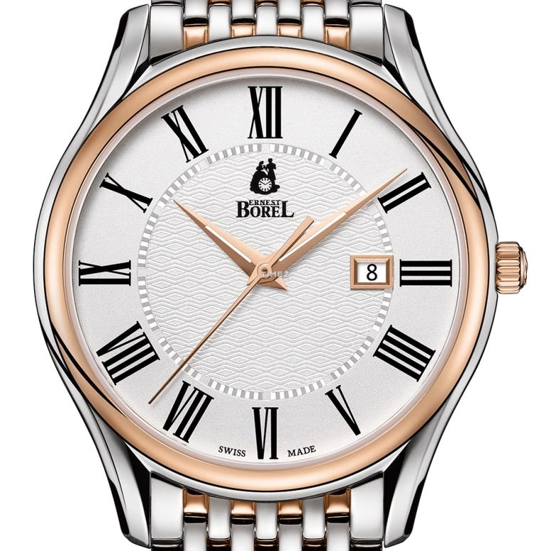 Ernest Borel,Cosmic 40mm,40mm,Stainless Steel,Silver White,Quartz,Day,Sapphire,Crystal Glass,GBR708N,GBR708N-251