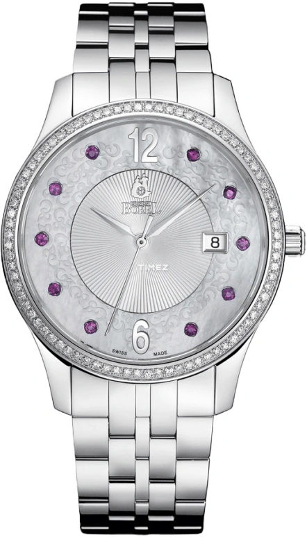 Ernest Borel,Aegean sea 38mm,38mm,Stainless Steel,Silver,Grey,Automatic,Day,42hours,GS6138,GS6138-4097