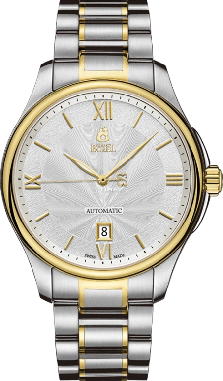 Ernest Borel,Braque 41mm,41mm,Stainless Steel,Silver,Automatic,Day,Sapphire,Crystal Glass,GB7350,GB7350-232A