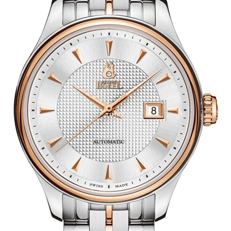 Ernest Borel,Retro 29mm,29mm,Stainless Steel,Silver,Automatic,Day,Sapphire,Crystal Glass,LBR8280,LBR8280-212