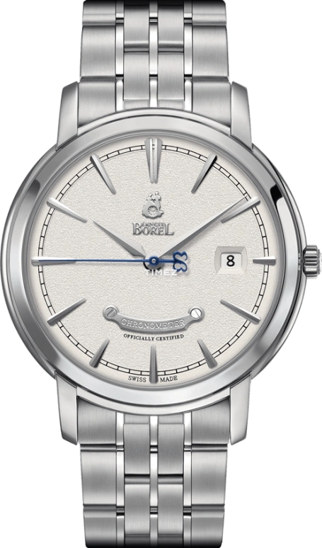 Ernest Borel,Royal 40.50mm,40.50mm,Stainless Steel,Silver White,Automatic,Day,Sapphire,Crystal Glass,GS6155W,GS6155W-221