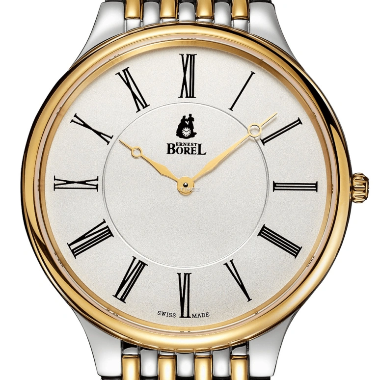 Ernest Borel,Cosmic 37mm,37mm,Stainless Steel,Cream,Quartz,Sapphire,Crystal Glass,Round,GB706U,GB706U-4856
