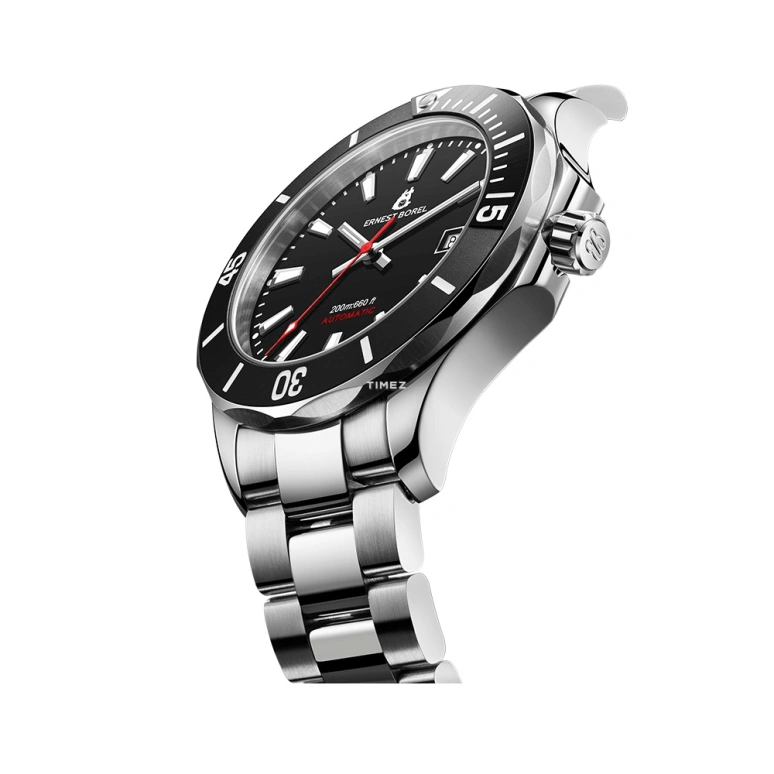 Ernest Borel,Sage 42mm,42mm,Stainless Steel,Black,Automatic,Day,Sapphire,Crystal Glass,N0737G0C,N0737G0C-MV5S