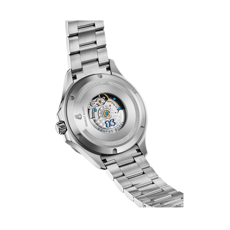 Ernest Borel,Sage 42mm,42mm,Stainless Steel,Black,Automatic,Day,Sapphire,Crystal Glass,N0737G0C,N0737G0C-MV5S