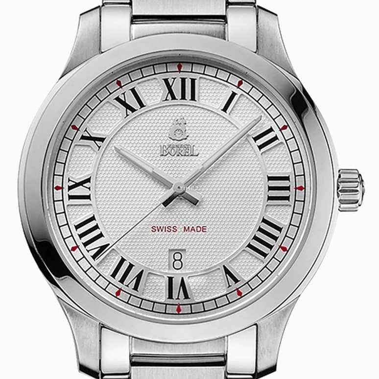Ernest Borel,Harmonic 41mm,41mm,Stainless Steel,Silver,Quartz,Day,Sapphire,Crystal Glass,GS608,GS608-2556