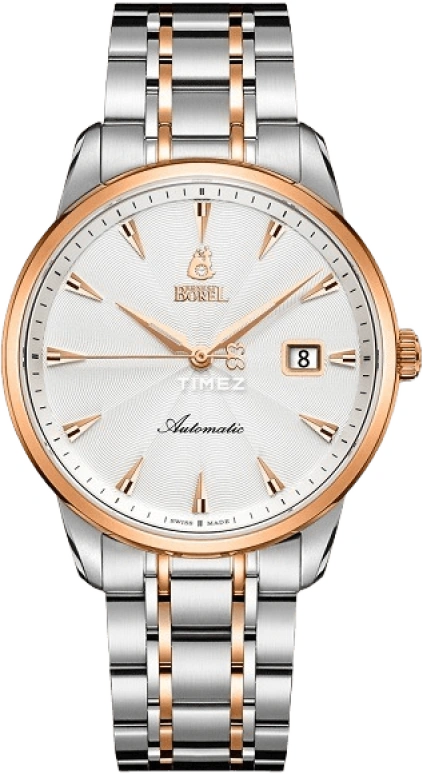 Ernest Borel,Jules 40mm,40mm,Stainless Steel,Silver White,Automatic,Day,Sapphire,Crystal Glass,GBR9160,GBR9160-212