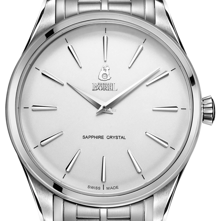 Ernest Borel,Retro 39mm,39mm,Stainless Steel,Silver,Quartz,Sapphire,Crystal Glass,Tonneau,GS906,GS906-2822