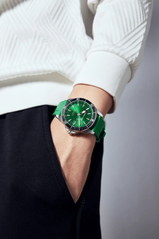 Ernest Borel,Sage 41mm,41mm,Stainless Steel,Green,Automatic,Day,Sapphire,Crystal Glass,E0739GLC,E0739GLC-MV9V