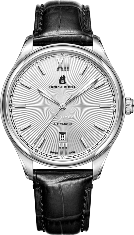Ernest Borel,Urban 42mm,42mm,Stainless Steel,Silver,Automatic,Day,Sapphire,Crystal Glass,E0706G0B,E0706G0B-MS2L