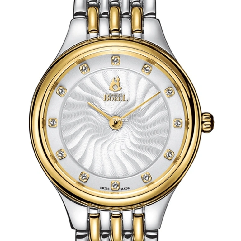 Ernest Borel,Cosmic 24.50mm,24.50mm,Stainless Steel,Silver,Quartz,Sapphire,Crystal Glass,Round,LB706U,LB706U-2599