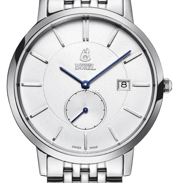 Ernest Borel,Joss 37mm,37mm,Stainless Steel,Silver,Quartz,Day,Sapphire,Crystal Glass,GS809L,GS809L-4822