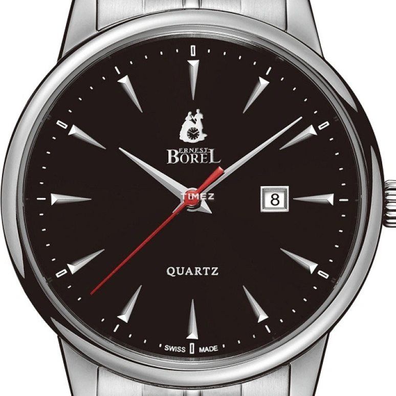 Ernest Borel,Yally 32mm,32mm,Stainless Steel,Black,Quartz,Day,Sapphire,Crystal Glass,LS5650H,LS5650H-53121