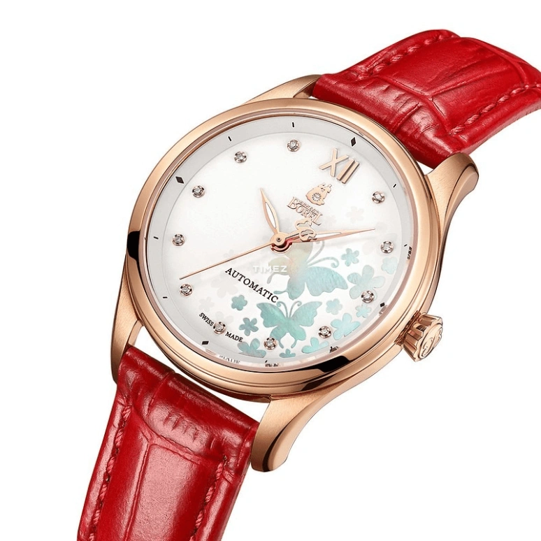 Ernest Borel,Iris 31mm,31mm,Stainless Steel,White,Automatic,Sapphire,Crystal Glass,Round,LGR6002,LGR6002-422RD