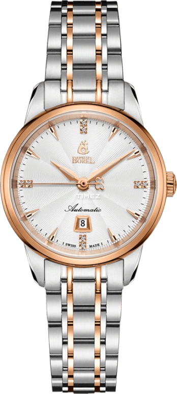 Ernest Borel,Jules 29mm,29mm,Stainless Steel,White,Automatic,Day,Sapphire,Crystal Glass,LBR9160,LBR9160-S221
