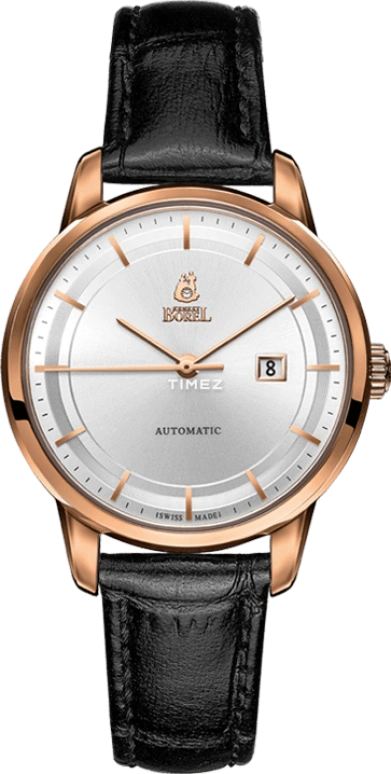 Ernest Borel,Yally 30mm,30mm,Stainless Steel,Silver,Automatic,Day,38hours,N0408L0C,N0408L0C-MR2L