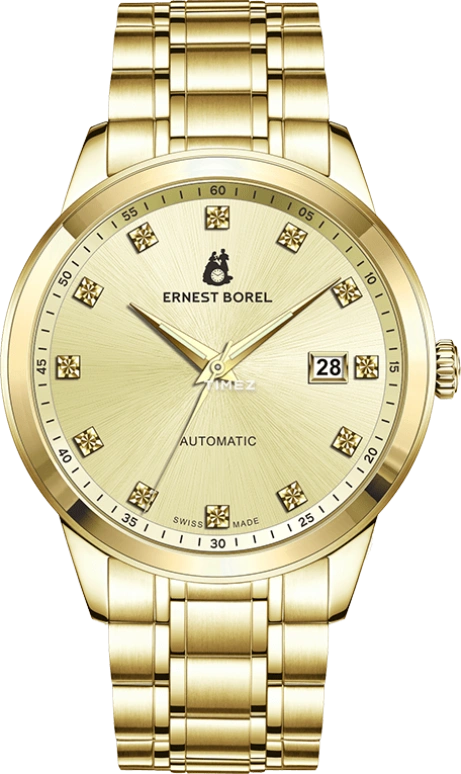 Ernest Borel,Heartful 42mm,42mm,Stainless Steel,Champagne,Automatic,Day,41hours,N0520G0I,N0520G0I-MG1G