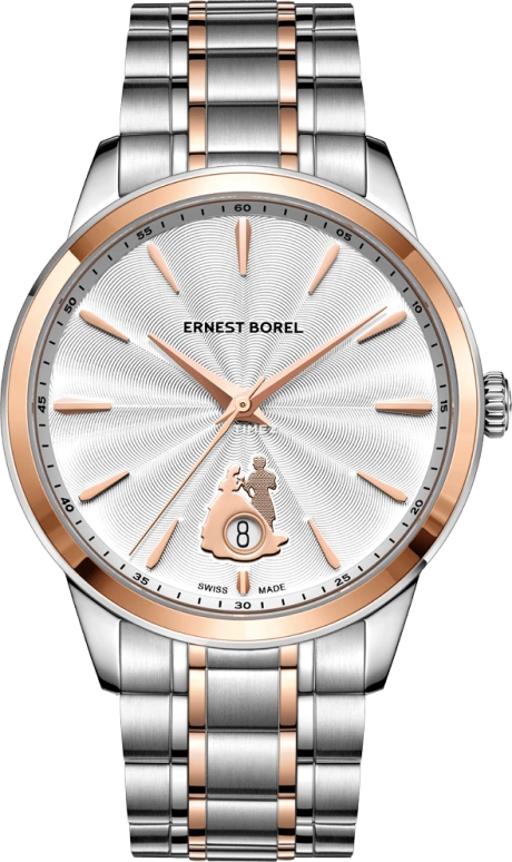 Ernest Borel,Heartful 40mm,40mm,Stainless Steel,Silver,Automatic,Day,Sapphire,Crystal Glass,N0520G0A,N0520G0A-MN2N