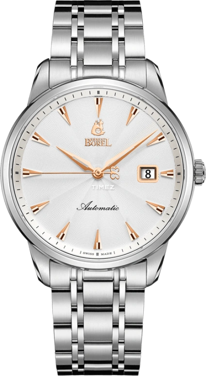 Ernest Borel,Jules 40mm,40mm,Stainless Steel,Silver,Automatic,Day,Sapphire,Crystal Glass,GS9160,GS9160-212