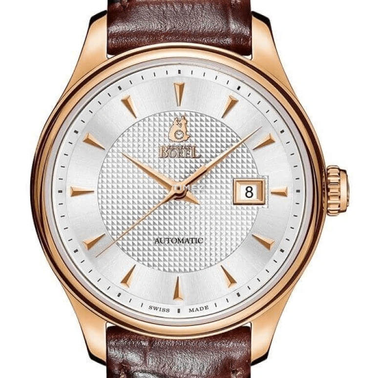 Ernest Borel,Retro 29mm,29mm,Stainless Steel,Silver,Automatic,Day,Sapphire,Crystal Glass,LGR8280,LGR8280-212BR